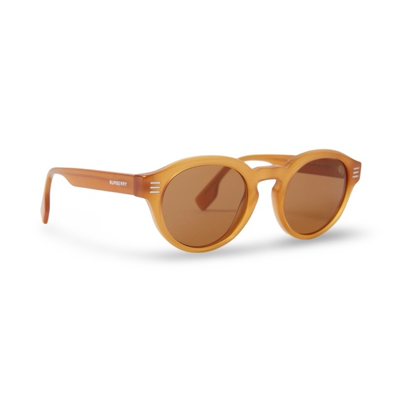 NEW Burberry BE4404 Round Sunglasses Honey Amber Acetate Italy 50mm - Picture 13 of 16